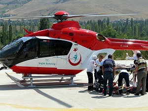 Hava ambulansıyla gece uçuşları başlıyor