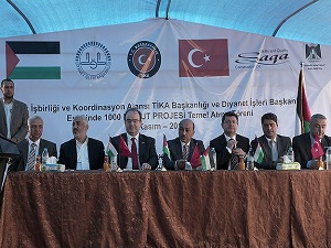 Gazze'de 1000 Konut Projesi temel atma töreni