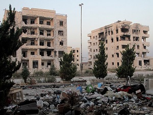 Halep'te birçok bina kullanılamaz hale geldi