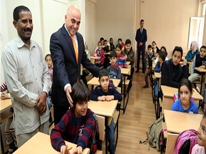 Yabancı öğrencilerin çocuklarına Türkçe dersi