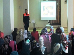 Kur'an Kursunda afet bilinci eğitimi verildi