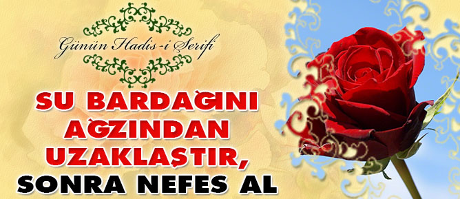 Su bardağını ağzından uzaklaştır, sonra nefes al