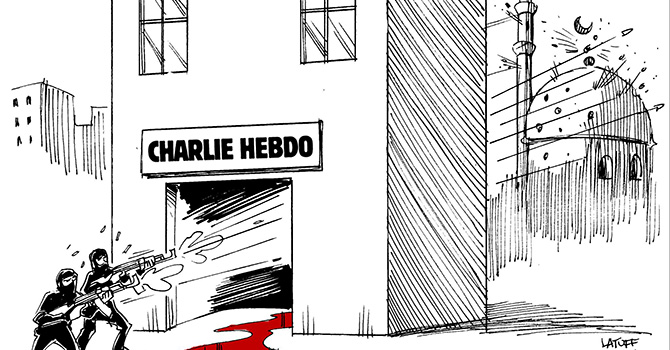 Saldırıyı en iyi özetleyen karikatür