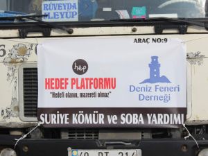 Suriye'ye 470 ton kömür, Bin 500 adet soba  gönderildi