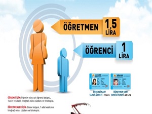 Öğretmenlere toplu taşıma indirimi