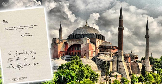 Ayasofya'nın açılması için kararname iptali yeterli
