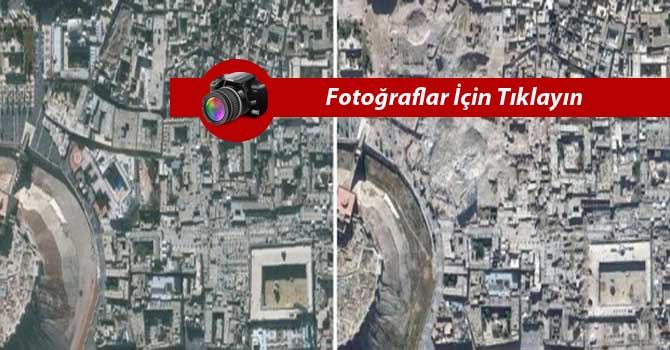 Uydudan Suriye'nin yıkılan tarihi