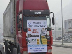 Suriye'ye Denizli'den 1 TIR dolusu yardım