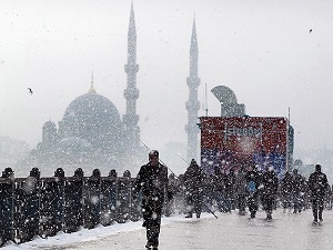 Kar yağışı Avrupa Yakası ve Boğaz'da etkili oluyor