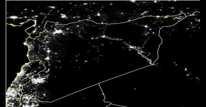 Suriye'ye çöken karanlık uzaydan görüldü