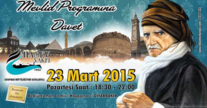Diyarbakır'da Bediüzzaman Said Nursi Mevlidi