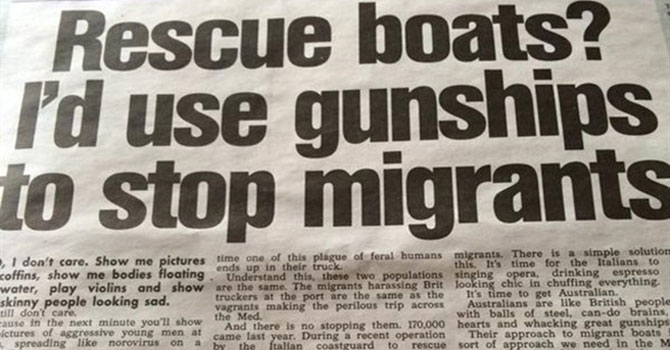 İngiliz gazetecinin ölen göçmenler için yorumu