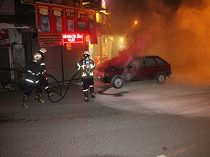 Ereğli’de araç yangını