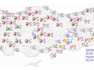 24 Haziran 2015 hava durumu