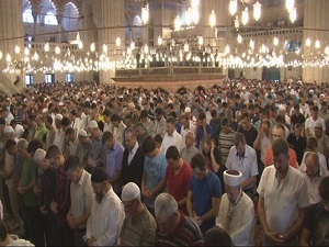 Selimiye Camii bayram sabahı doldu taştı