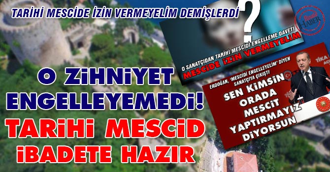O zihniyet engelleyemedi! Mescid ibadete hazır