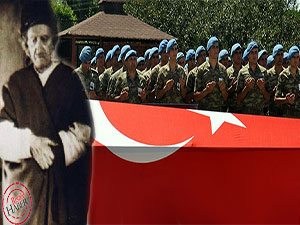 Said Nursi şehit askerin cenazesine katılmıştı