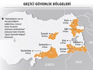 Geçici güvenlik bölgeleri huzur ve güven için ilan ediliyor