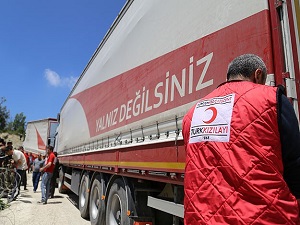 Türk Kızılayından Suriye'ye yardım