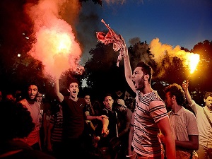 Saraçhane'de Rabia protestosu