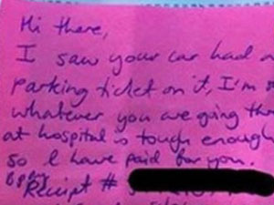 Bir annenin hastane otoparkında bulduğu ibretlik not