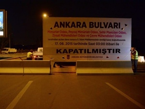 Ankara Bulvarı tamamen kapatıldı