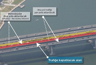 Haliç Köprüsü metrobüs yolunda bakım çalışmaları başladı
