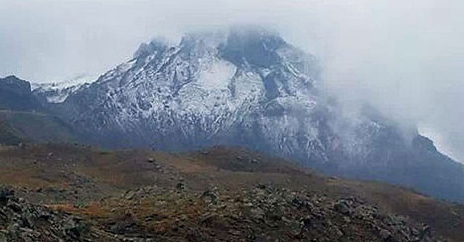 Erciyes'e ağustos karı