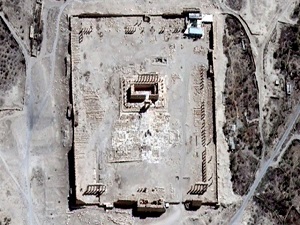 IŞİD'in yıkımı uydudan görüntülendi