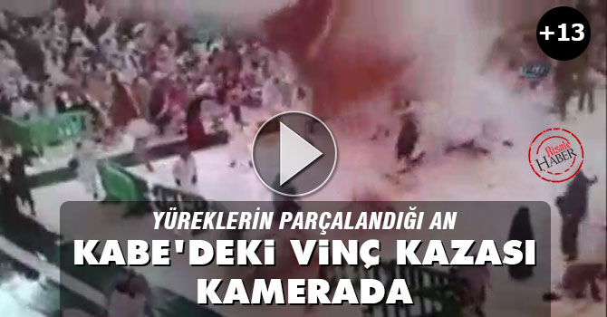 Mekke'de vinç hacı adaylarının üzerine böyle devrildi