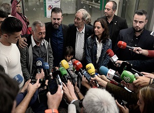 Macar kameramanın çelme taktığı sığınmacı Madrid'de