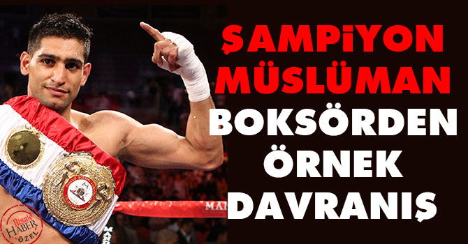 Şampiyon müslüman boksörden örnek davranış