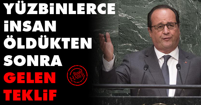 Yüzbinlerce insan öldükten sonra gelen teklif