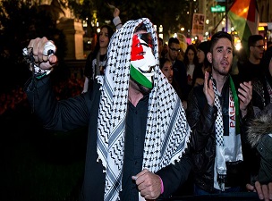 New York'ta Filistin için dayanışma gösterisi