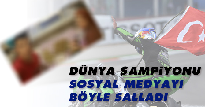 Dünya şampiyonu sosyal medyayı böyle salladı