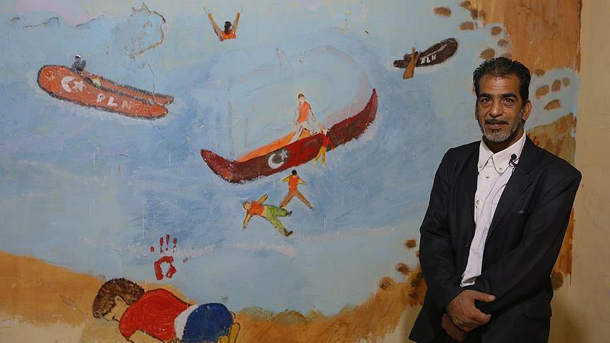Suriyeli Muhammad yaşadıklarını evinin duvarlarına resmetti