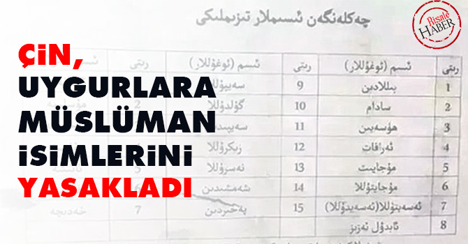 Çin, Uygurlara Müslüman isimlerini yasakladı