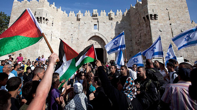 İsrailliler Filistin'le barış için yürüdü