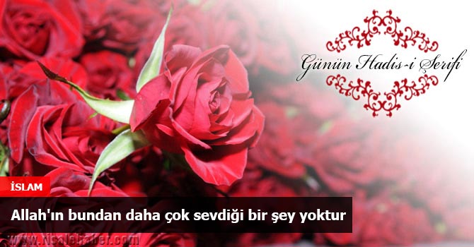 Allah'ın bundan daha çok sevdiği bir şey yoktur
