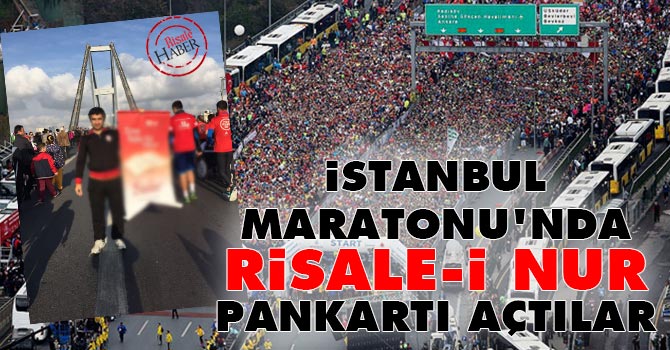 İstanbul Maratonu'nda Risale-i Nur pankartı açtılar