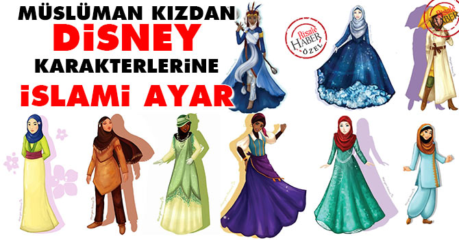 Müslüman kızdan Disney Karakterlerine İslami ayar