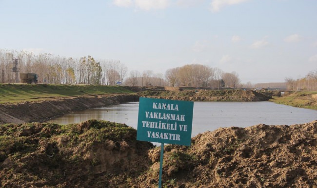Meriç Nehri'ne tahliye kanalı