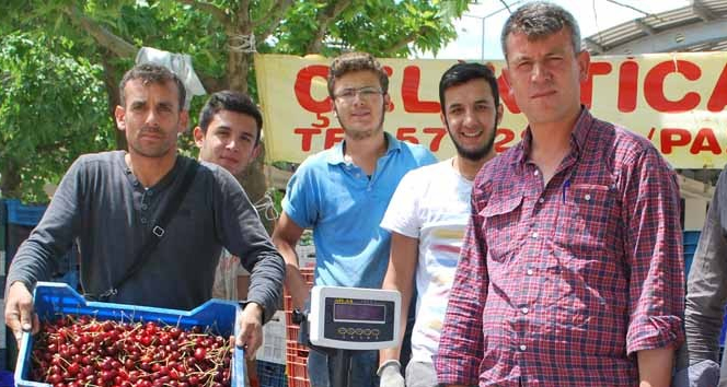 Organik kiraz üreticinin yüzünü güldürdü