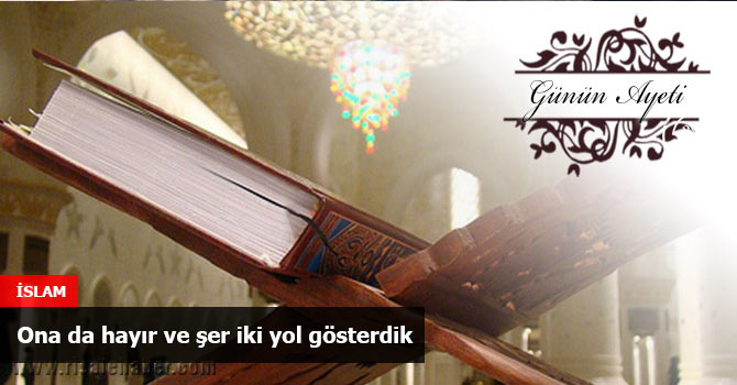 Ona da hayır ve şer iki yol gösterdik