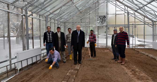 Kar şehri Erzurum’a camdan sera