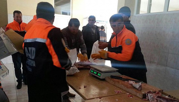 AFAD'dan Suriyelilere et yardımı