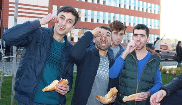 Üniversite öğrencileri 2 ton hamsi tüketti