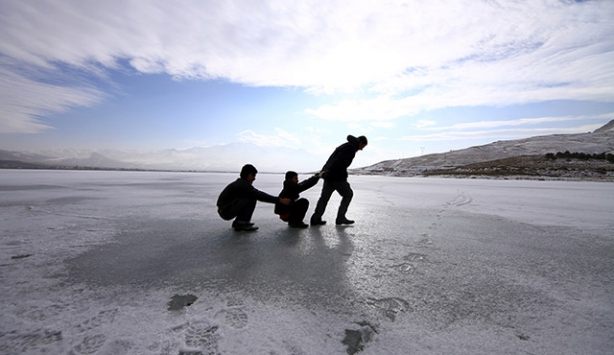 Sıhke ve Erçek Gölü dondu