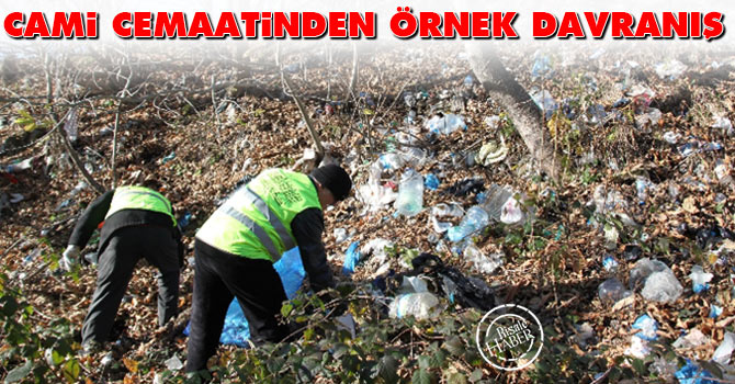 Cami cemaatinden örnek davranış