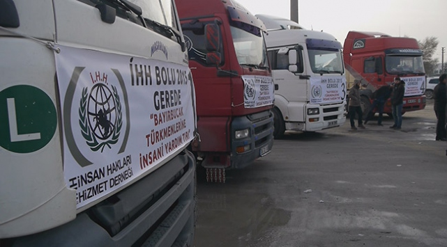 İHH'dan Bayırbucak Türkmenlerine 35 tır yardım malzemesi